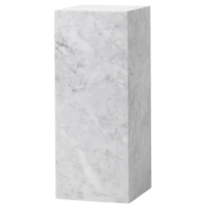 Audo Copenhagen Plinth Pedestal sockel, vit Carrara-marmor