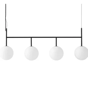 Audo Copenhagen TR Bulb pendellampa med ram, svart - matt opal