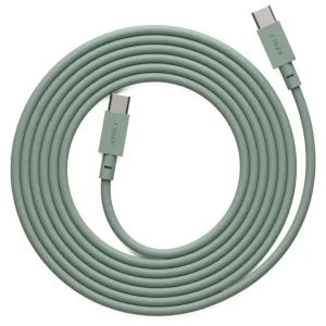 Avolt Cable 1 USB-C till USB-C-laddningskabel, 2 m, ekgrön