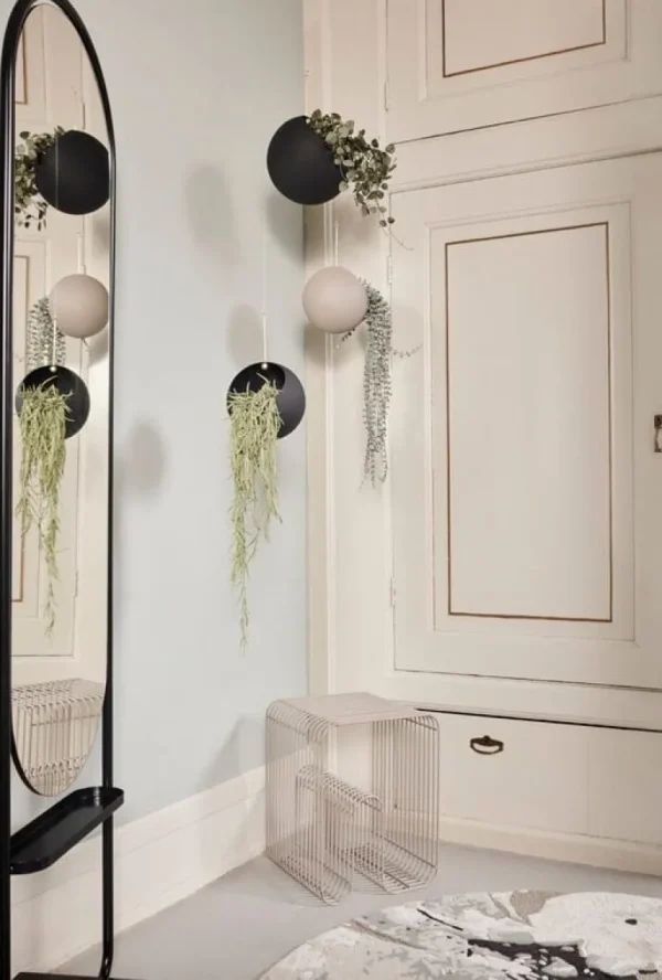 AYTM Globe hängande blomkruka, stor, svart - guld