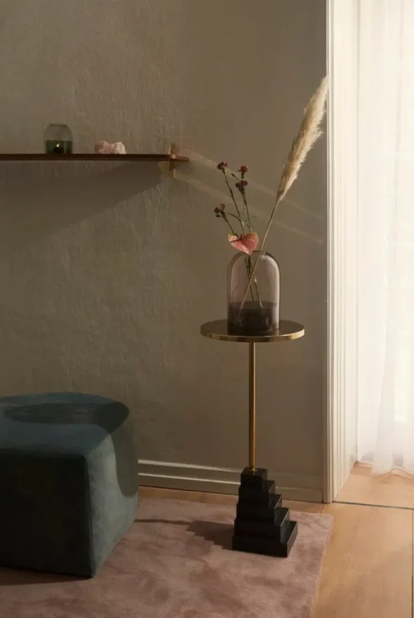 AYTM Tota ljuslykta, rosa - svart
