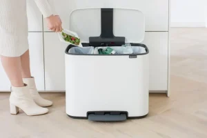 Brabantia Bo Pedal Bin 11 + 23 l, vit