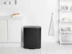 Brabantia Bo Pedal Bin soptunna med pedal, 60 l, mattsvart