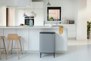 Brabantia Bo Touch Bin Hi soptunna, 60 L, Sense of Luxury, grå