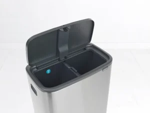 Brabantia Bo Touch Bin Hi, papperskorg, 2 x 30 l, matt stål