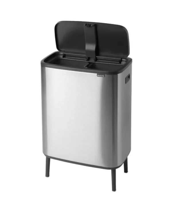 Brabantia Bo Touch Bin Hi, papperskorg, 2 x 30 l, matt stål