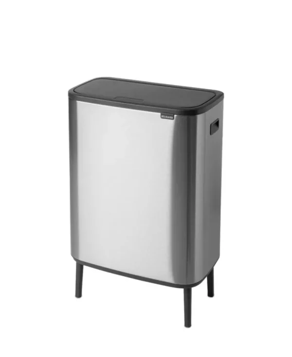 Brabantia Bo Touch Bin Hi, papperskorg, 2 x 30 l, matt stål