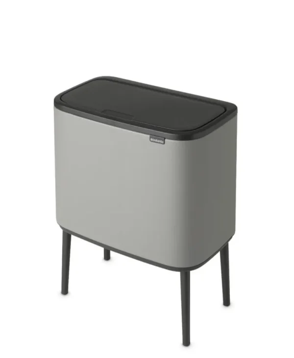 Brabantia Bo Touch Bin soptunna, 3 + 11 l, Sense of Luxury, grå