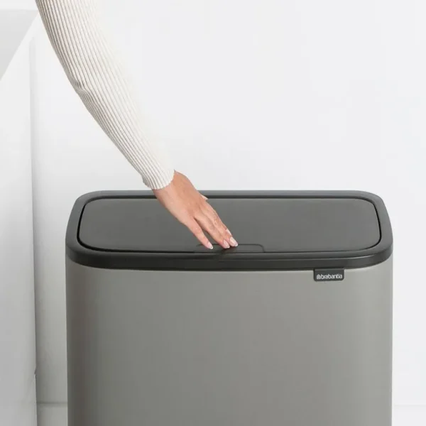 Brabantia Bo Touch Bin soptunna, 3 + 11 l, Sense of Luxury, grå