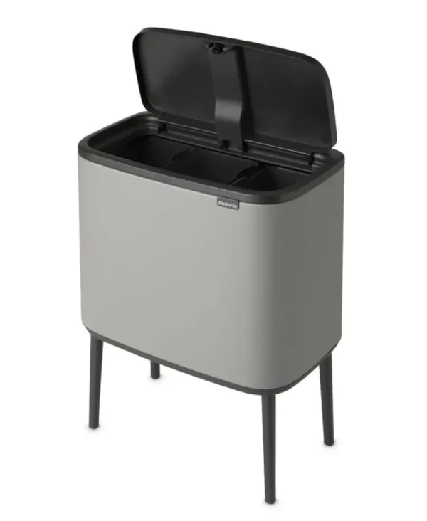 Brabantia Bo Touch Bin soptunna, 3 + 11 l, Sense of Luxury, grå