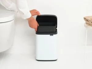 Brabantia Bo Waste Bin, 4 l, vit