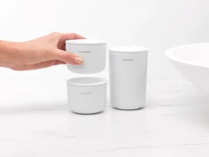 Brabantia ReNew förvaringsburkar, 3-pack, vita