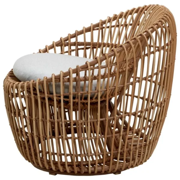 Finnish Design Shop Cane-line Nest rund stol, natur - ljusgrå