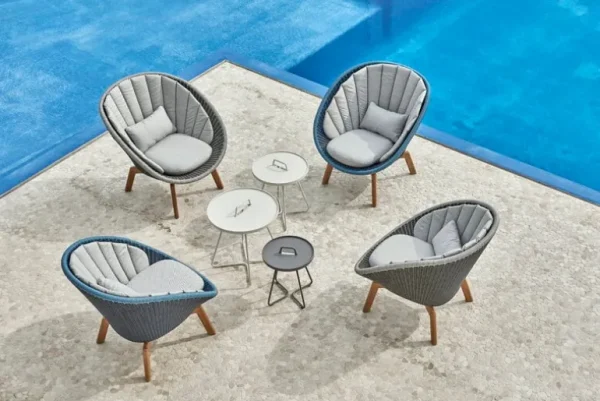 Cane-line Peacock dynset för fåtölj, ljusgrått