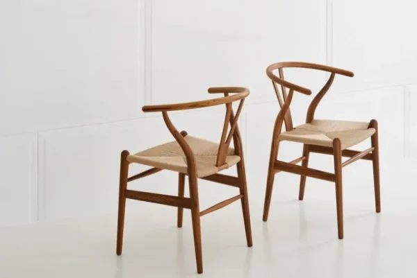 Carl Hansen & Søn CH24 Wishbone stol, oljad teak - naturligt rep