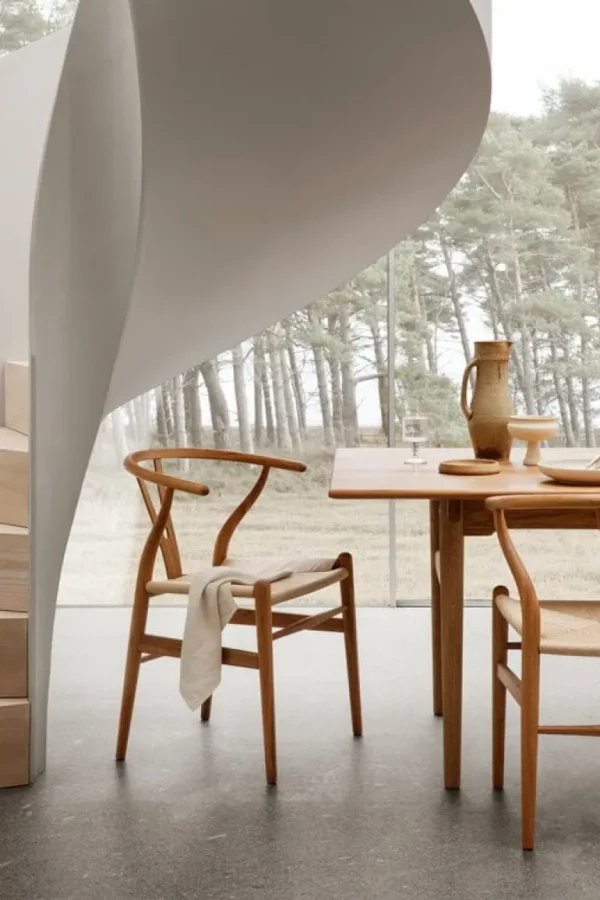 Carl Hansen & Søn CH24 Wishbone stol, oljad teak - naturligt rep