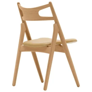 Carl Hansen & Søn CH29P stol, oljad ek - nude läder Thor 325