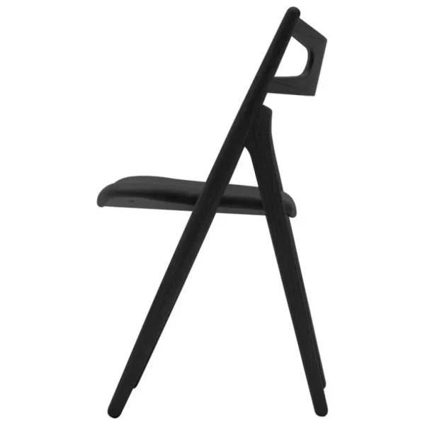 Carl Hansen & Søn CH29P stol, svart ek - svart läder Loke 7150