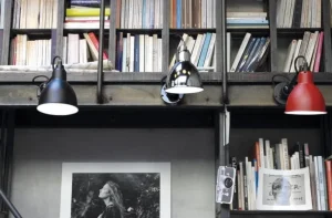 DCWéditions Lampe Gras 304 lampa, rund skärm, svart