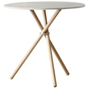 Eberhart Furniture Aldric cafébord, 80 cm, ljus betong - ljus ek