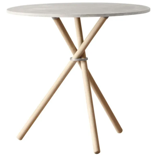 Eberhart Furniture Aldric cafébord, 80 cm, ljus betong - ljus ek