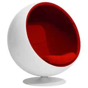 Eero Aarnio Originals Ball Chair, vit - röd