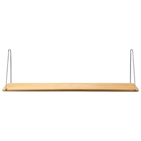 Barn FDB Mu00f8bler FDB Møbler B145 hylla, 20 x 90 cm, lackad ek - grå