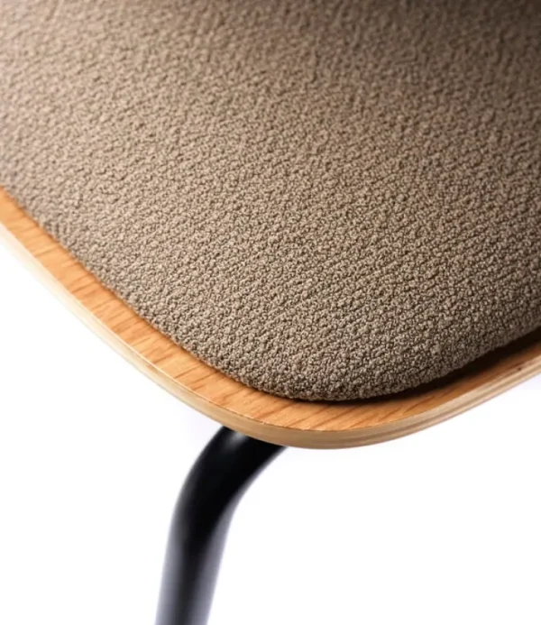 FDB Møbler J183 Holmen stol med armstöd, ekfaner - Grain Taupe