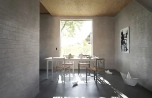 FDB Møbler J80 stol, vit - papperssnöre