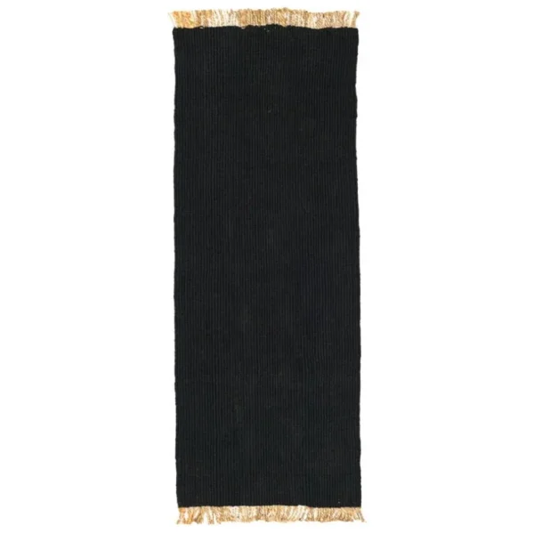 ferm LIVING Block Runner matta, 80 x 200 cm, svart - natur