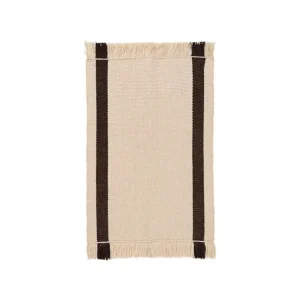 ferm LIVING Calm Kelim köksmatta, 50 x 70 cm, naturvit - kaffe