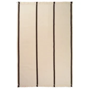ferm LIVING Calm Kelim matta, 200 x 300 cm, naturvit – kaffe