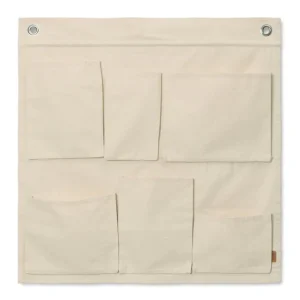 Barn ferm LIVING Canvas Wall Pockets, naturvit