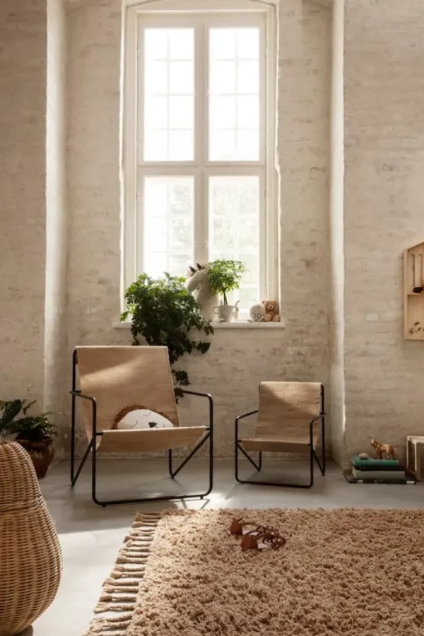 ferm LIVING Desert fåtölj, svart - solid