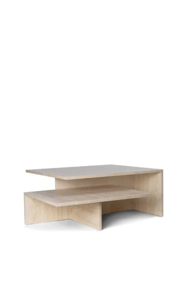 ferm LIVING Distinct Grande Duo soffbord, travertin