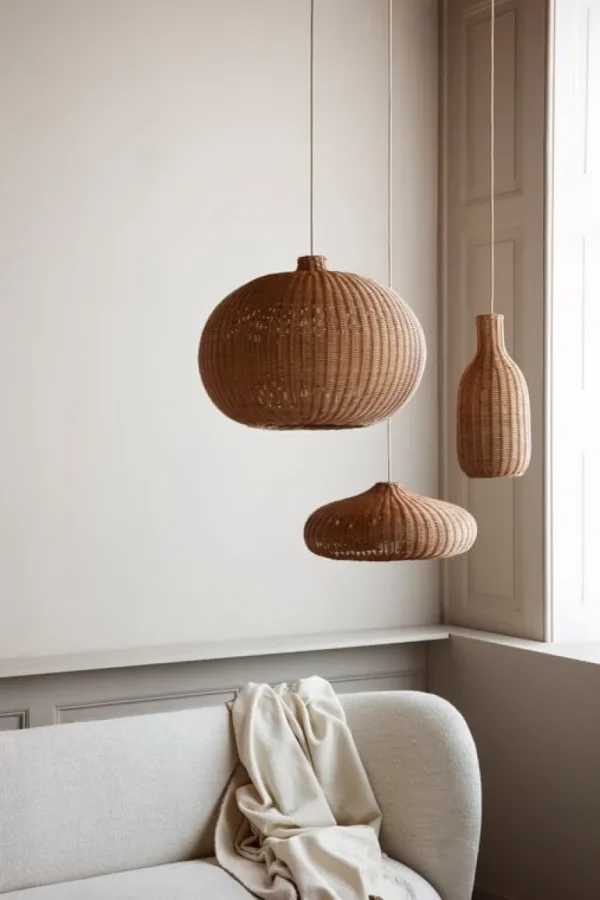 Barn ferm LIVING Lampskärm Braided Bottle, naturlig