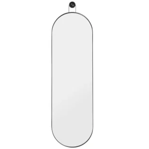 ferm LIVING Poise oval spegel, svart