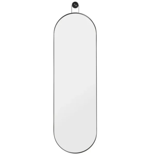 ferm LIVING Poise oval spegel, svart