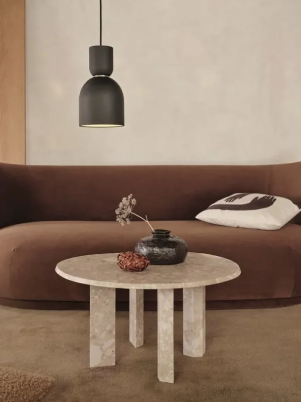 ferm LIVING Pose kuddfodral, 50 x 50 cm, kaffe - ofärgad