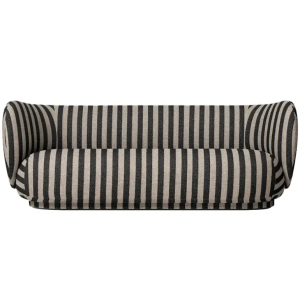 ferm LIVING Rico 3-sitssoffa, sand - svart, Louisiana