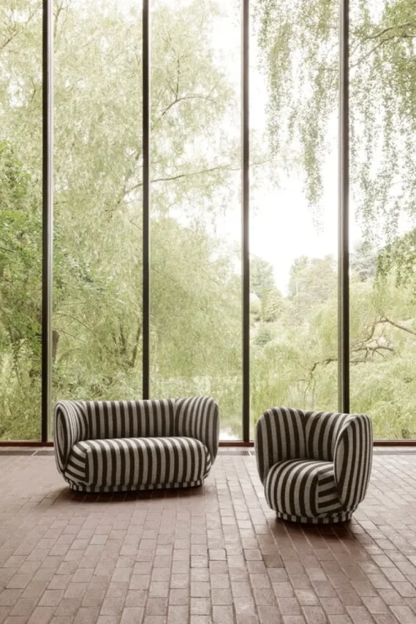 ferm LIVING Rico 2-sitssoffa, sand - svart, Louisiana