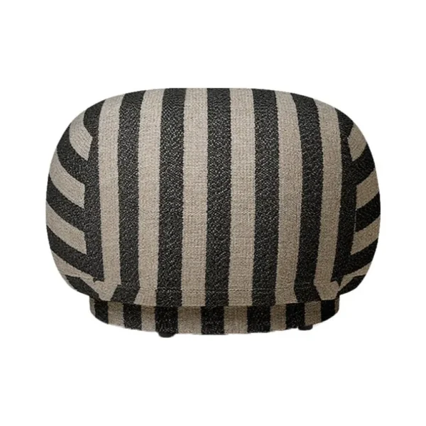 ferm LIVING Rico sittpuff/fotpall, sand - svart, Louisiana
