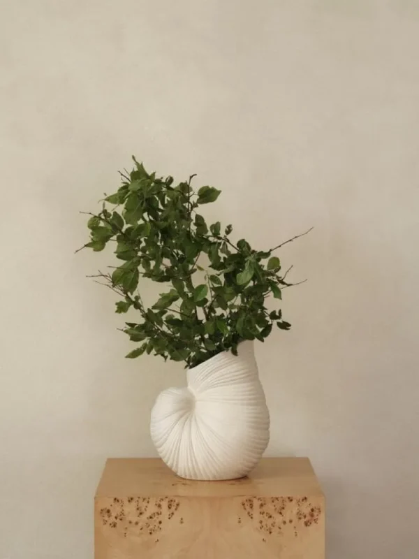 ferm LIVING Shell vas, off-white