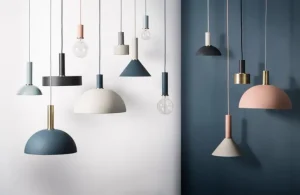 ferm LIVING Socket Pendant Low, svart