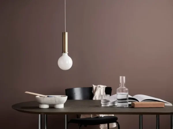 ferm LIVING Socket Pendant High, mässing