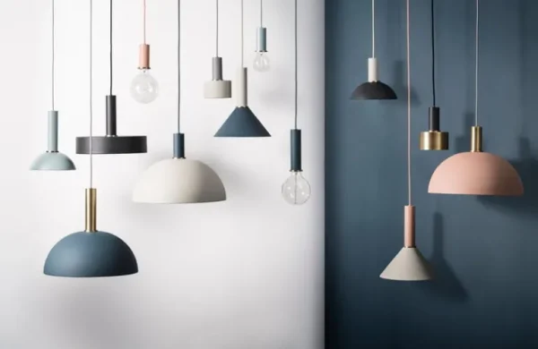 ferm LIVING Socket Pendant High, mässing