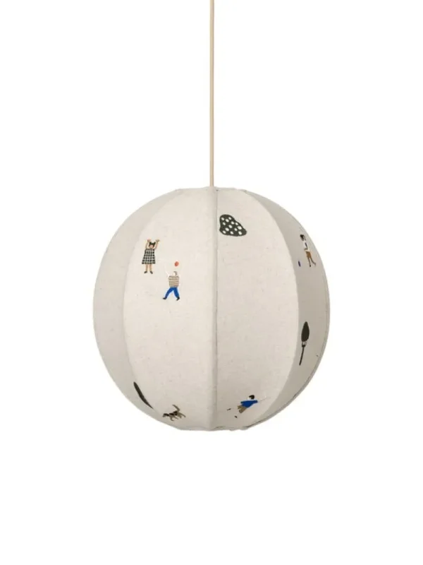 Barn ferm LIVING The Park broderad lampskärm, off-white