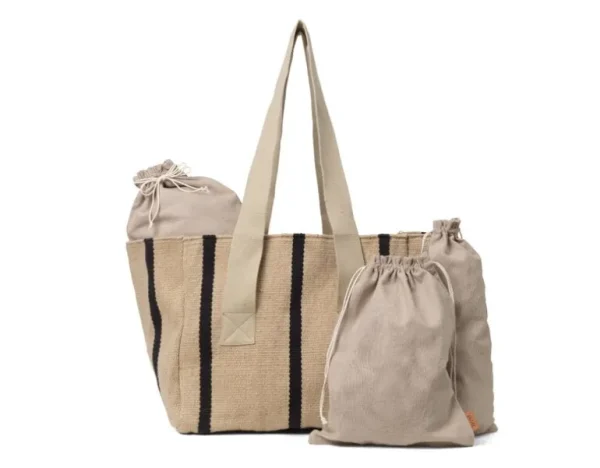 ferm LIVING Yard picknickväska, sand - svart