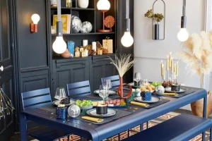 Fermob Bellevie bord, 196 x 90 cm, acapulco blue