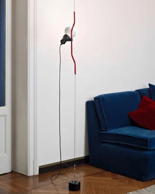 Flos Parentesi 50 golvlampa, turkos, dimbar